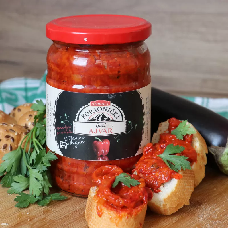 Domaći kopaonički ajvar ljuti 580g 